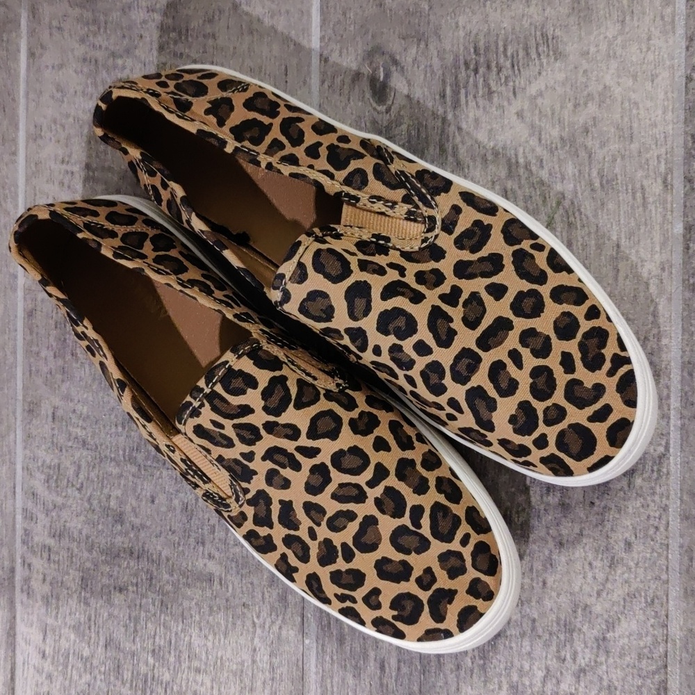 Cheetah Print Slip On Sneakers
